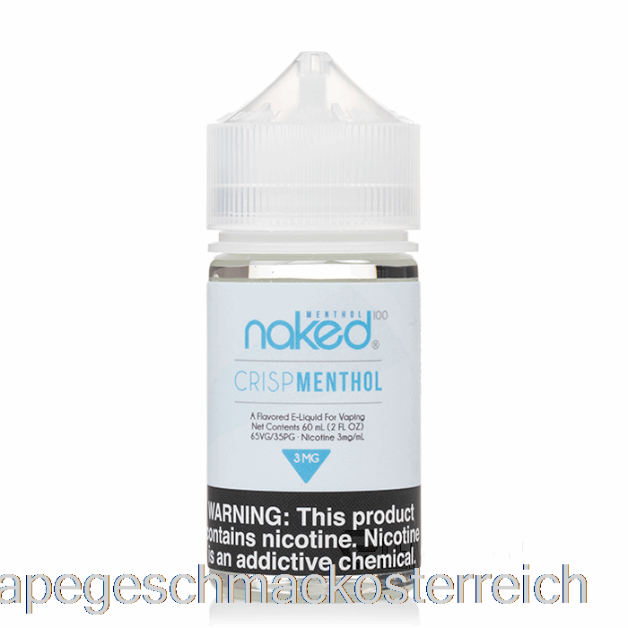 Knackiges Menthol - Nacktes 100 Menthol - 60 Ml 0 Mg Vape-Geschmack